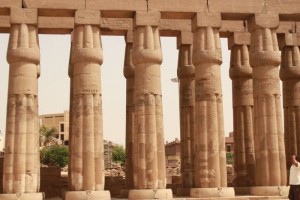 Luxor temples: closed flowers